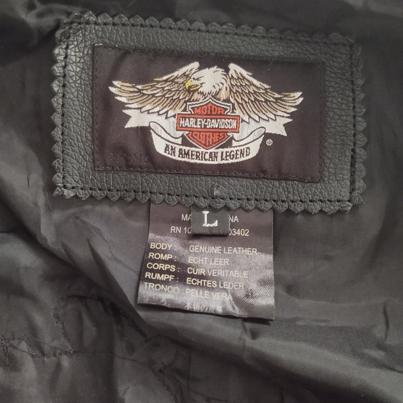 Genuine Harley Davidson leather vest - Picture 4 of 7